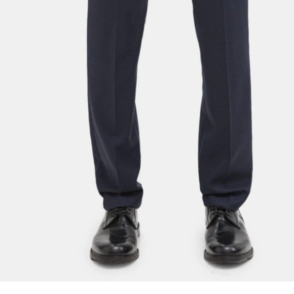 Theory Navy Blue Wool Trouser Pants Men Dress Pant Straight Slim Marlo Eclipse - Picture 3 of 12